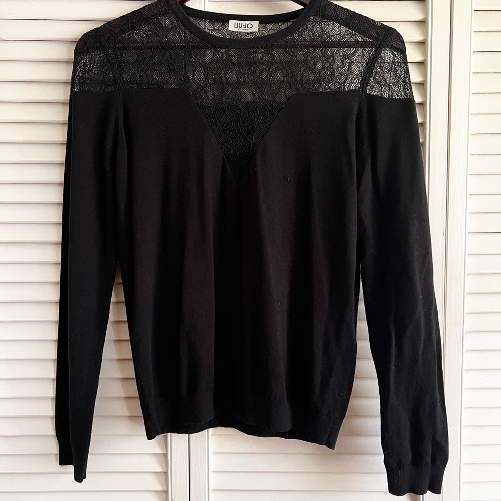 LiuJo Milano Black Lace Sweater